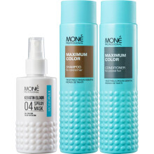 MONÉ Maximum Color Shampoo & Conditioner 2 x 300ml with Moneplex 04 Leave-In Conditioner Spray 150ml Set
