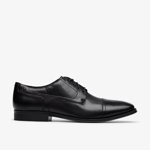 Clarks Paulton Cap Black Leather