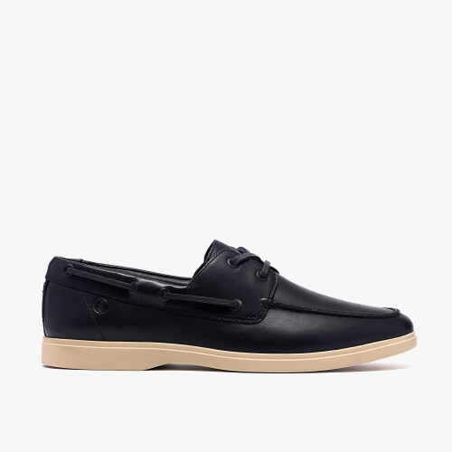 Clarks (Standard, 8.5 (Adults')) Torford Boat Navy Leather