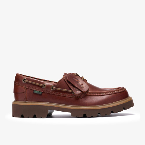 Clarks Cleyhill Boat Brown Leather
