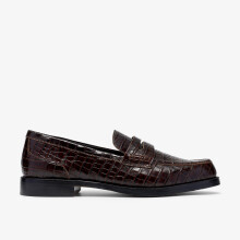 (Standard, 5 (Adults')) Straven2 Penny Brown Croc