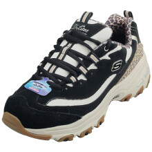(6) Skechers D'lites-wild Charm Womens Trainers in Black
