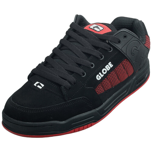 (13) Globe Tilt Mens Trainers in Black Red