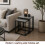 Grey Marble Effect Nesting Tables Set of 2 3