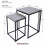 Grey Marble Effect Nesting Tables Set of 2 4