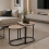 Oak Finish Nesting Tables Set 2 Wooden Side Tables 3