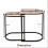 Oak Finish Nesting Tables Set 2 Wooden Side Tables 7