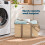 LIVIVO Collapsible Fabric Laundry Basket 45L  Beige 2