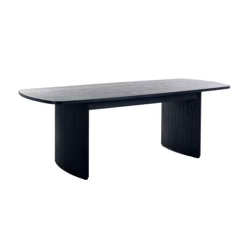 Louis Fluted Extending Dining Table - Black 1