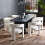 Louis Fluted Extending Dining Table - Black 5