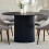 Louis Fluted Round Dining Table - Black 2