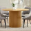 Louis Light Oak Fluted 120cm Round Dining Table 1