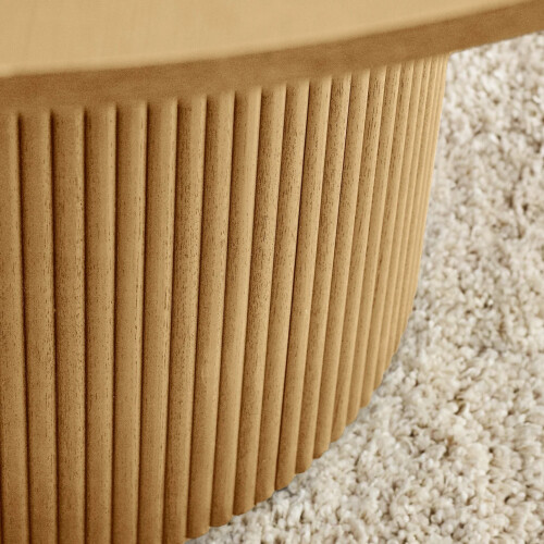 Louis Light Oak Fluted 120cm Round Dining Table 2