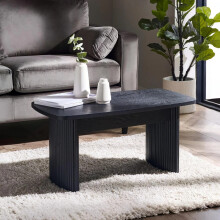 Louis Fluted Compact Coffee Table - Black