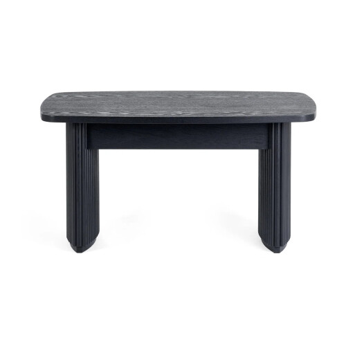 Louis Fluted Compact Coffee Table - Black 2