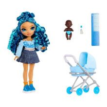 Junior High Babysitters – Skyler - Puppe 23 cm - Baby, Kinderwagen, Wiege, Flasche, Kamm, Outfit und Zubehör