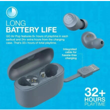 JLab Go Air Pop True Wireless Earbuds, In Ear 3 Color Slate