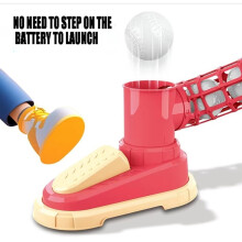 1set Automatic Baseball Pitcher for Kids,Foot Operated Pitching Machine, Parent-Child Interactive Toy (with 3 )