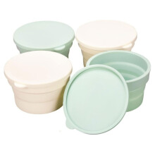 1set Collapsible Silicone Pizza Dough Box with Lid - Non-Stick Proofing Basket & Storage Container for Fermentation Use