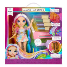 Rainbow High - Haarstudio - Amaya - Puppe von 27 cm - Inklusive Zubehör - Gestalte die Haare der Puppe -