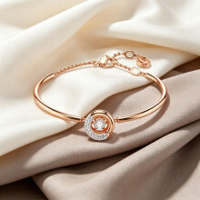 2026 New Bracelet Rose Gold Moon Star Clear Crystal Bangle Adjustable Women Wrist Bracelet 5692259
