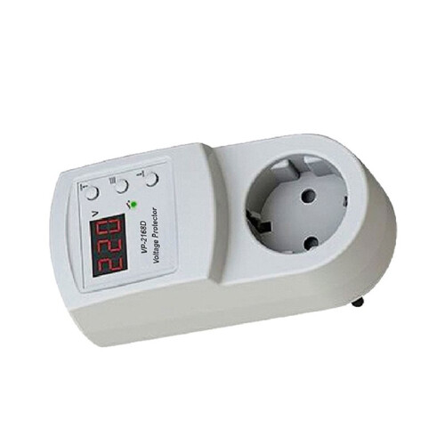 Protection over Voltage Protector Relay Socket AC220V 16A Electronic Multifunctional Plug Socket EU Plug 1