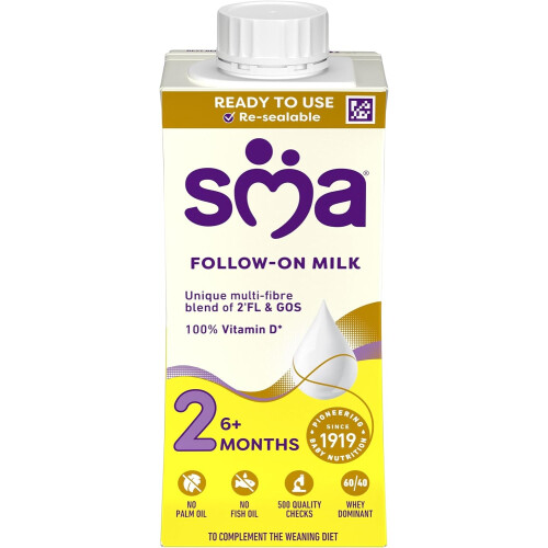 SMA SMA 2 Follow-on Baby Milk Ready Liquid Formula 6 Months+
