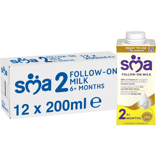 SMA SMA 2 Follow-on Baby Milk Ready Liquid Formula 6 Months+ 2