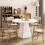 (White) Modern Solid Oak Round Dining Table 120cm 2