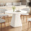 (White) Modern Solid Oak Round Dining Table 120cm 3