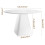 (White) Modern Solid Oak Round Dining Table 120cm 4