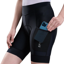 Damen Radhose Fahrradhose mit 4D Gel-Polster Atmungsaktiv Schwarz XL — radlerhose damen, fahrradshorts mit taschen