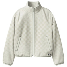 (XL, Marshmallow) Vans Womens Queens High Pile Full Zip Fleece