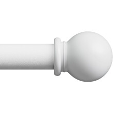 Tringle à rideaux en métal blanc réglable 70-300 cm robuste et décorative — support rideau mural