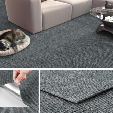 Losetas de Moqueta Autoadhesivas Antideslizantes 16 Piezas Gris 30x30 cm — alfombra modular adhesiva