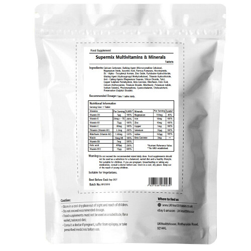 MultiVitamins & Minerals Supermix 1000mg x 60 Tablets 1