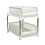 Space-Saving Design 2-Layer Organizer with Pull-Out Drawers, Sliding Bathroom and Kitchen Cabinet Storage White 1