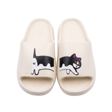 Pool Beach Home Foam Slides Anti-slip Cat Beige 40-41 EU — womens summer sandals, cushioned house slippers