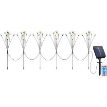 Lampes solaires de jardin Firefly LED multicolores, lot de 6 — eclairage exterieur decoratif, balisage solaire jardin