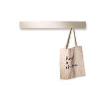 Portemanteau Mural en Métal Moderne Robuste Blanc 80 cm — patère entrée design, accroche manteau aluminium