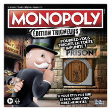 Monopoly: Cheaters Edition, fun family board game for kids, teens, and adults, 2 to 6 players, ages 8 and up.