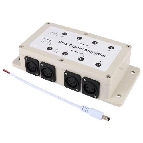 5X Dc12-24V 8 Channel Output Dmx Dmx512 LED Controller Signalförstärkare Splitter Distributör för Hemutrustning 1
