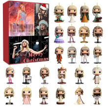 (Style A)Coffret Cadeau Noël Calendrier de l'Avent Acrylique avec 24 Pièces Surprises Familles pour