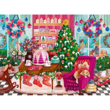 500 Piece Puzzle - RAVENSBURGER - 12001933 - Christmas Store Theme - Pink - 12+ years
