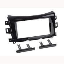 Fassade Autoradio 2DIN - ADNAUTO - Nissan Navara NP300 - Renault Alaskan - Schwarz - Einfache Installation