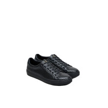 (, ) Antique Rogue Kimber Patent PU Leather Men's Black Trainers