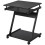 Homcom HOMCOM Mobile Computer Desk Z-Shaped Writing Desk 4 Wheels Black 1