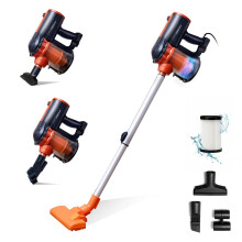 Belaco Corded Vacuum Cleaner 3-in-1 Stick & Handheld, 600W Bagless Multi-Cyclonic HEPA Hoover, Carpet & Hard Floor, Upright, Adjustable Metal