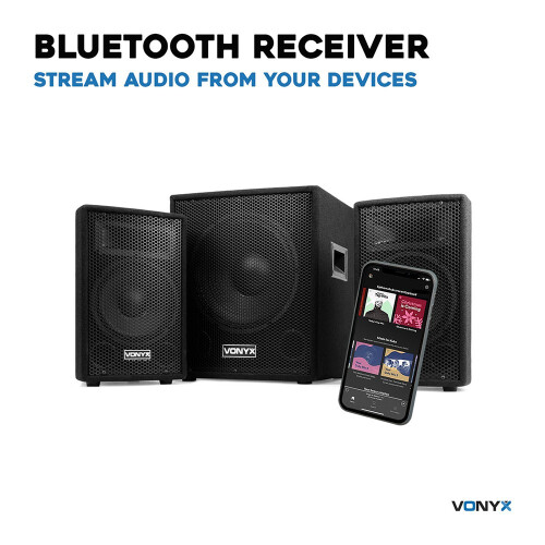 Vonyx 170.114 VX1015BT 2.1 Active Speaker Set 15" 2