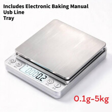 01g5kg Stainless Steel Multifunction Kitchen Scale With Tare Unit Conversion Food Prep
